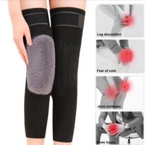 Unisex Wool Knee Warmers - 2 Pcs