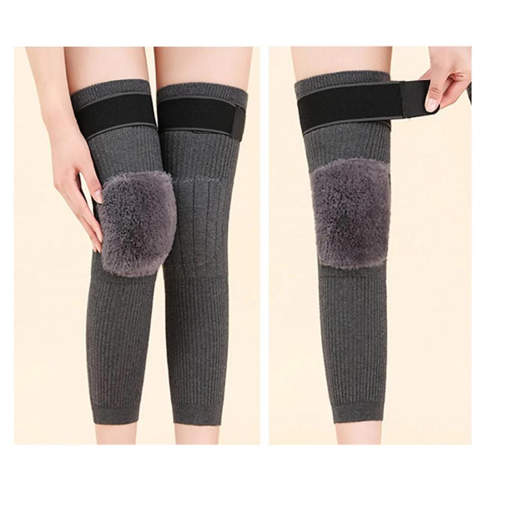 Unisex Wool Knee Warmers - 2 Pcs - Image 2